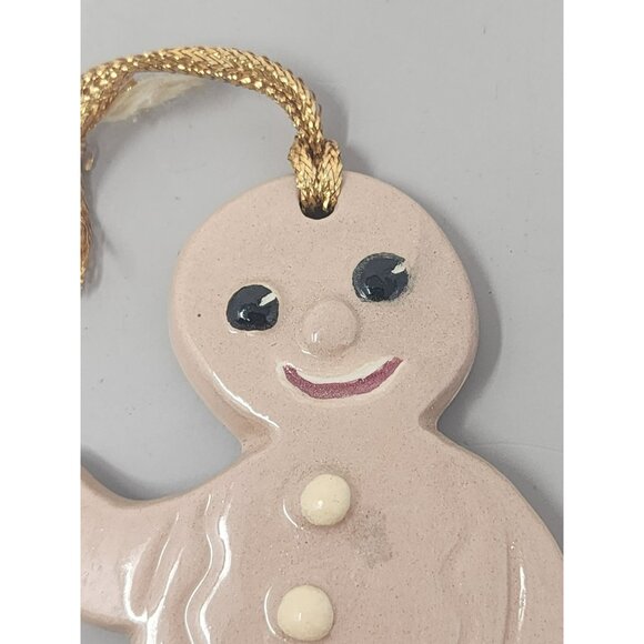 Vintage‎ Hand Made Raggedy Ann/Andy + Gingerbread Man Ceramic Hanging Ornaments - Picture 8 of 8